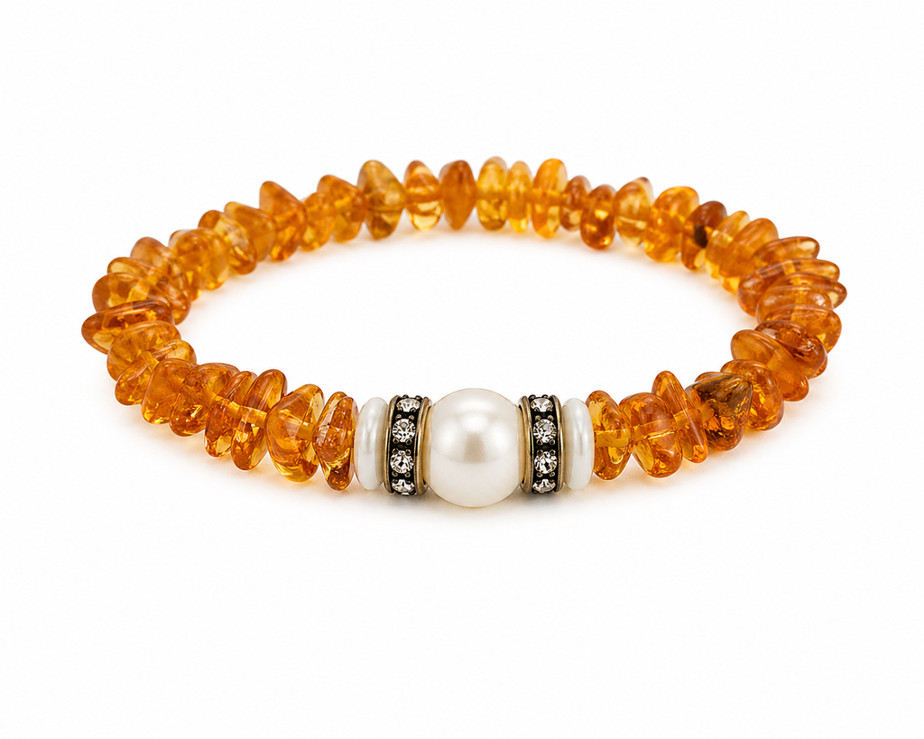 Amber & Pearl Amulet