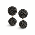 Black Earth Earrings ( black crystal)