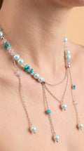 Meduza Choker · Blue Pearl & Turquoise