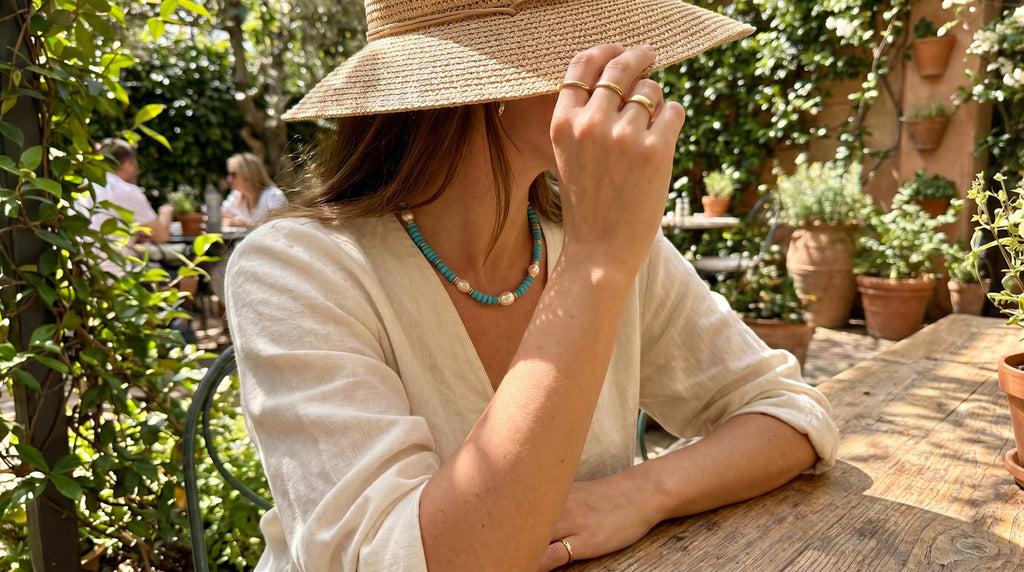 Mediterranean Shell, Pearl and Hematite Necklace