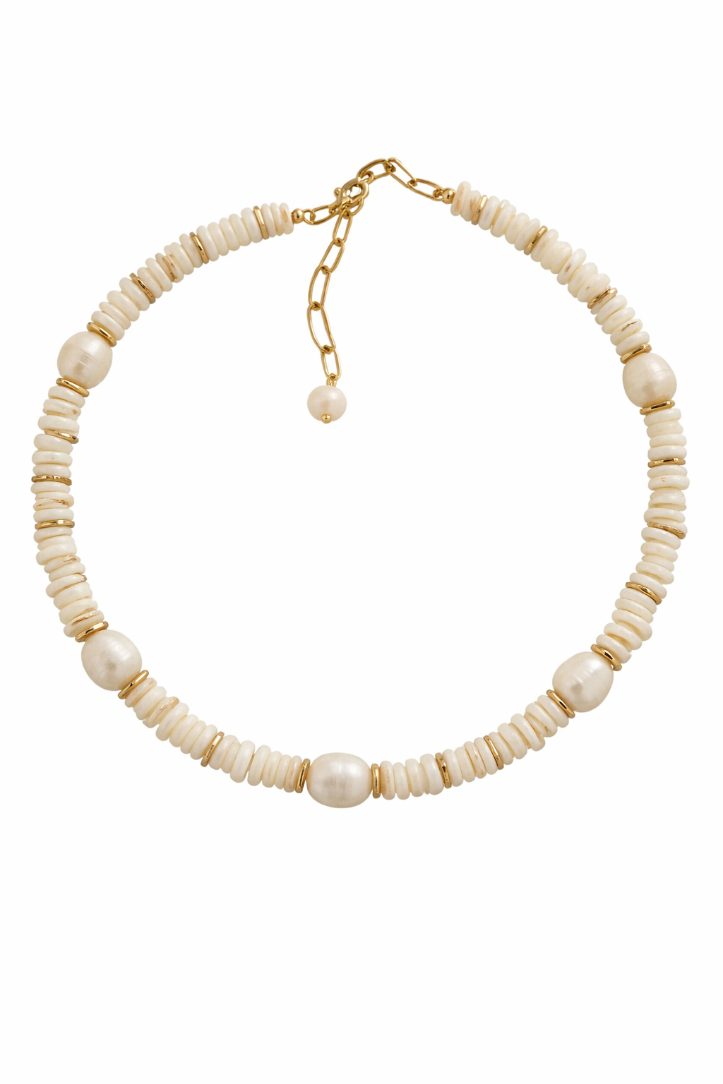 Mediterranean White Shell & Pearl Necklace