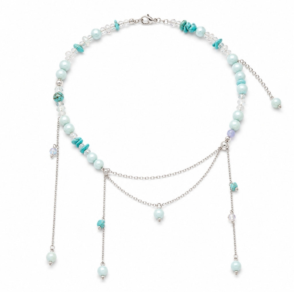 Meduza Choker · Blue Pearl & Turquoise