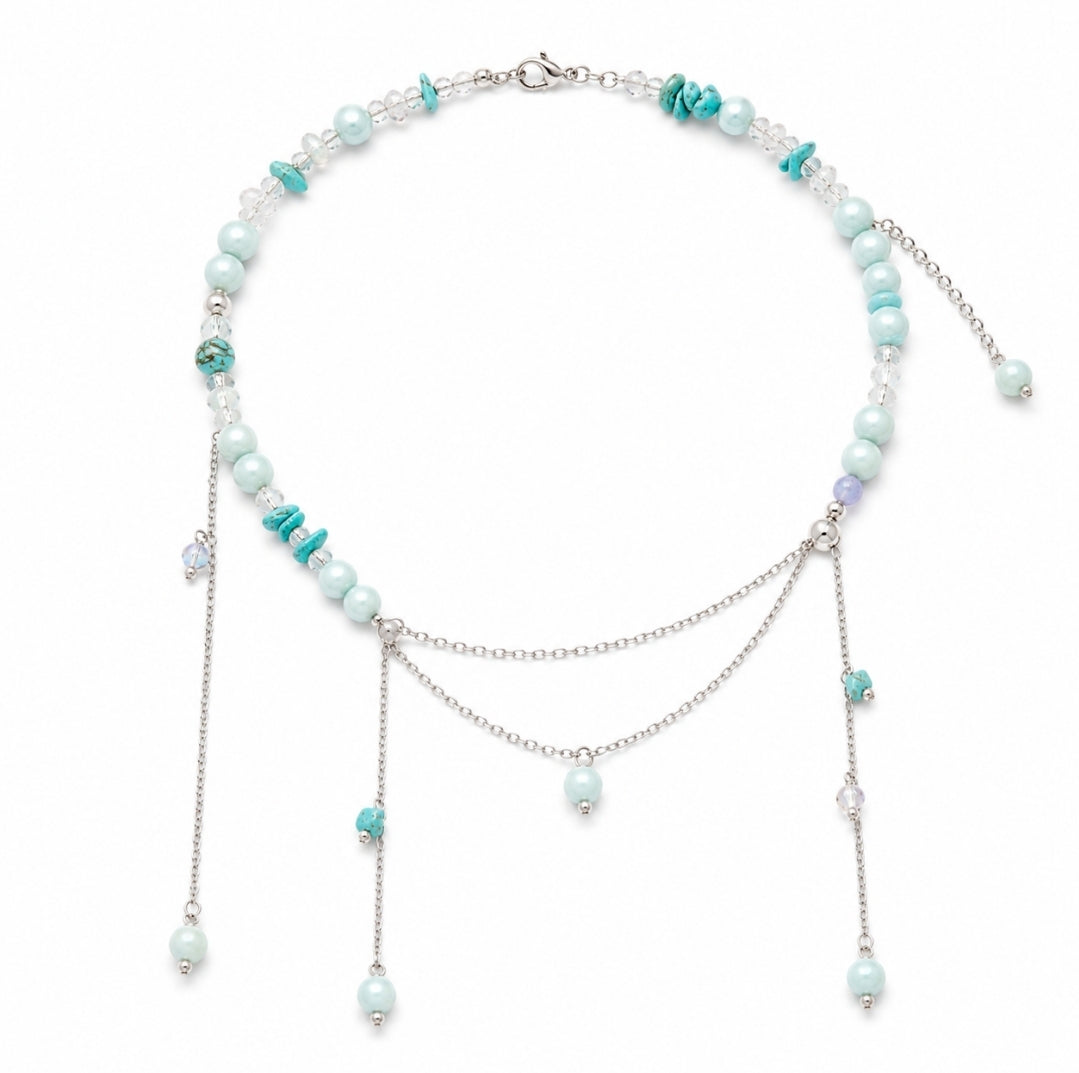 Meduza Choker · Blue Pearl & Turquoise