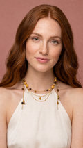 Necklace with Natural Stones: Tiger’s Eye, Jadeite & Jasper
