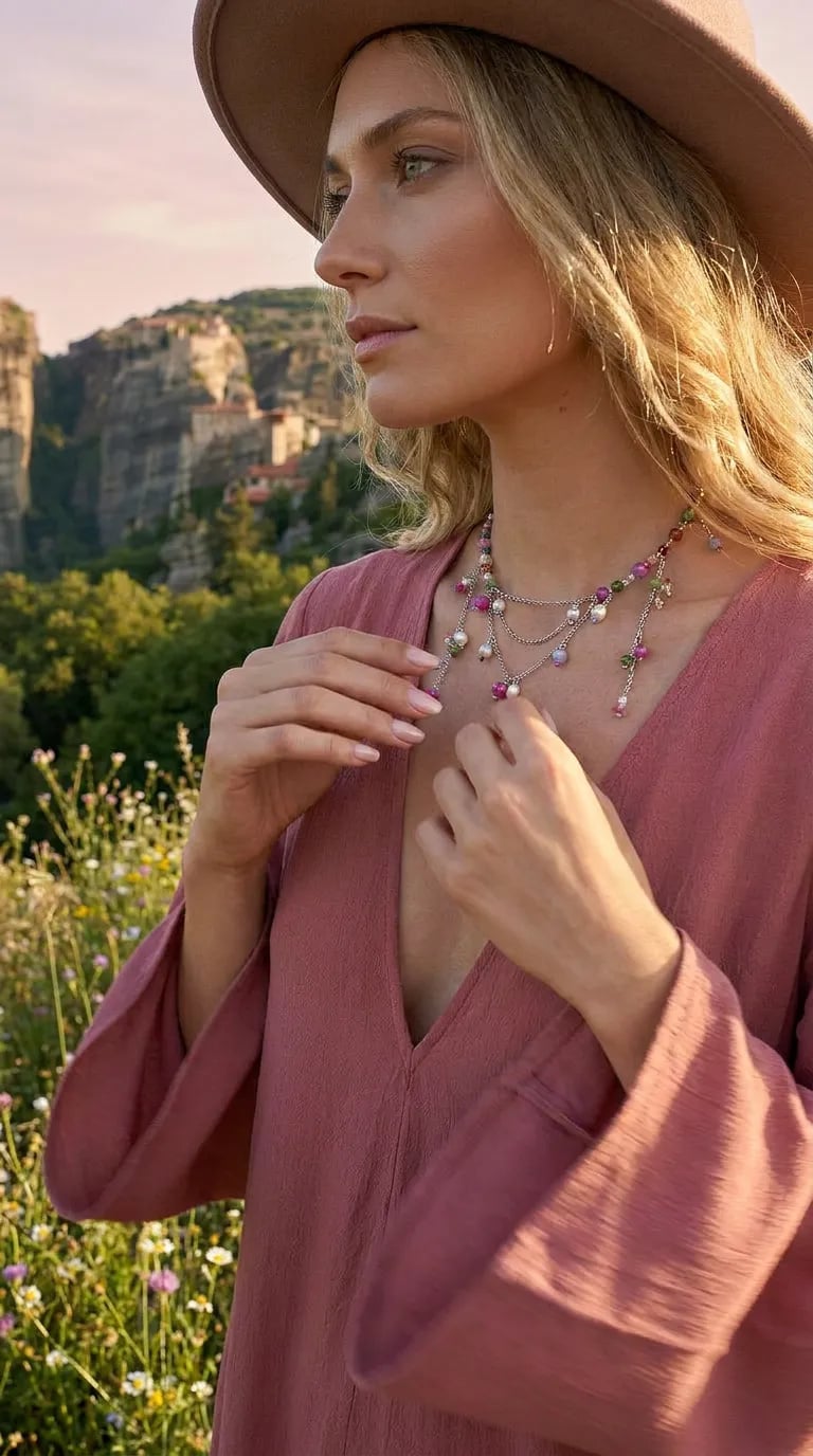 Meteora Choker — Jadeite & Pearl