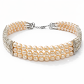PEARL CHOKER WITH HEMATITE