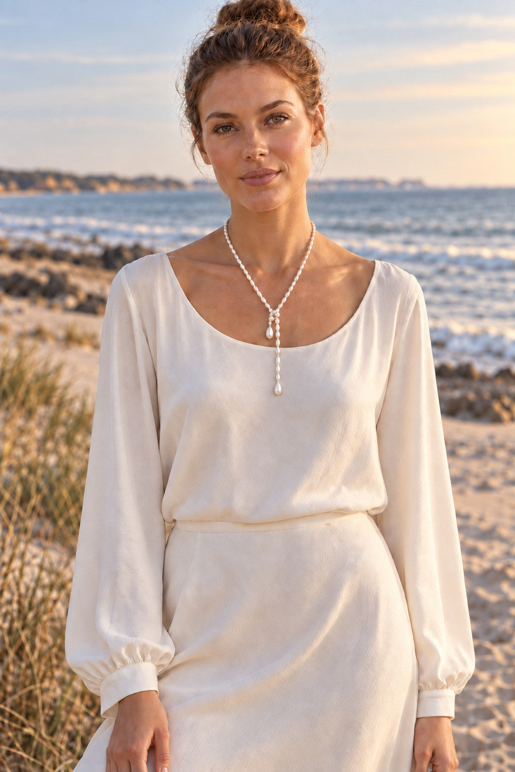 Freshwater pearl Y necklace – pearl